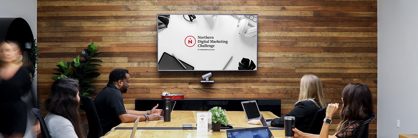 Northern and Fanshawe Digital Marketing Challenge on screen