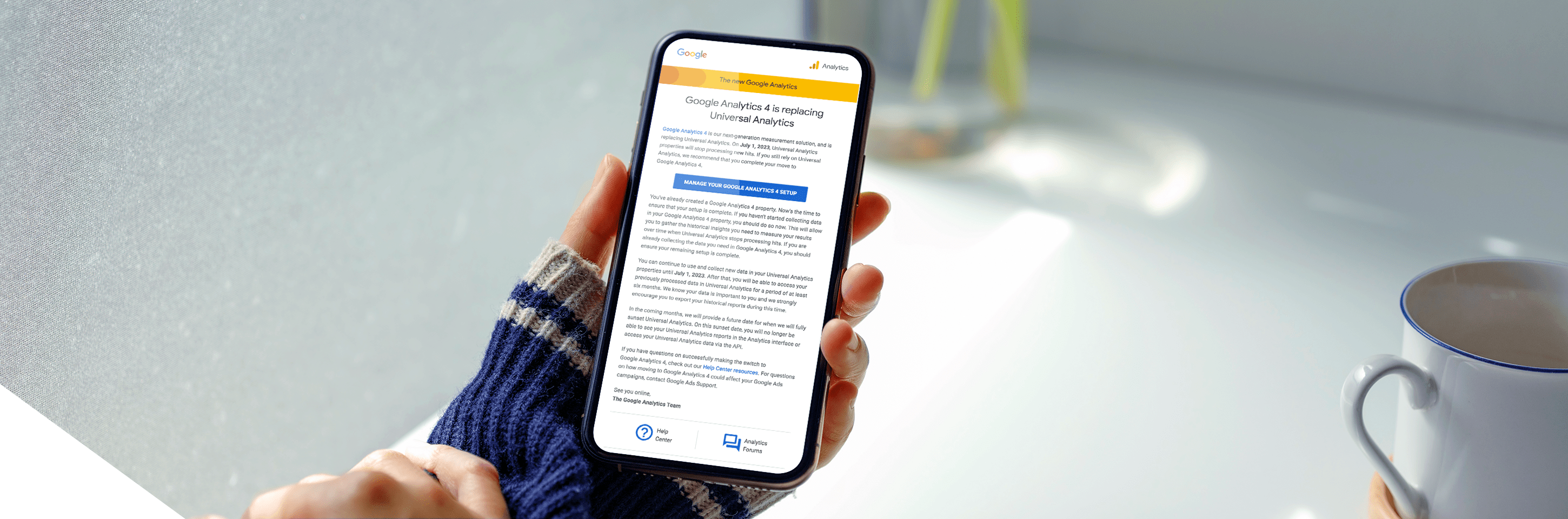 Google Analytics 4 on device