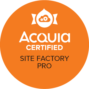 Acquia Product Certifications Certification Badges v1 0 Site Factory Pro