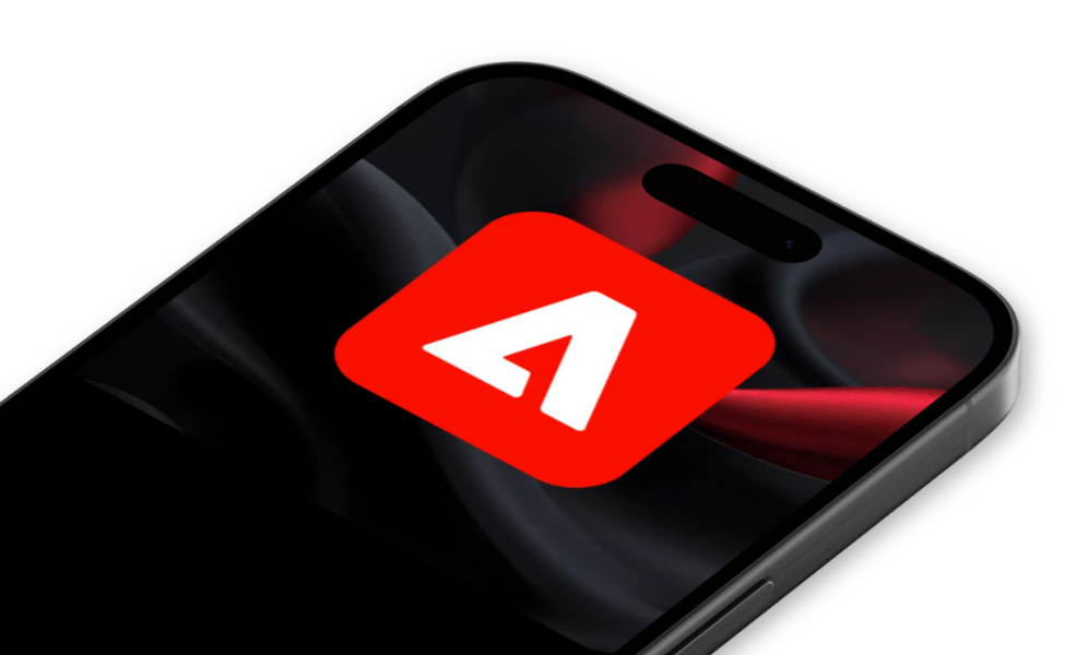 Adobe app on a smartphone