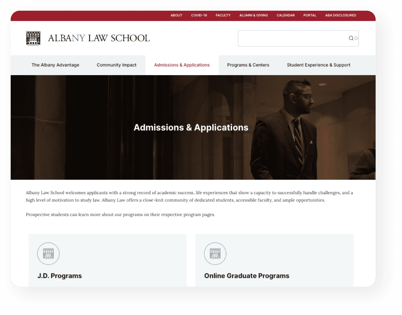 Albany Law School website