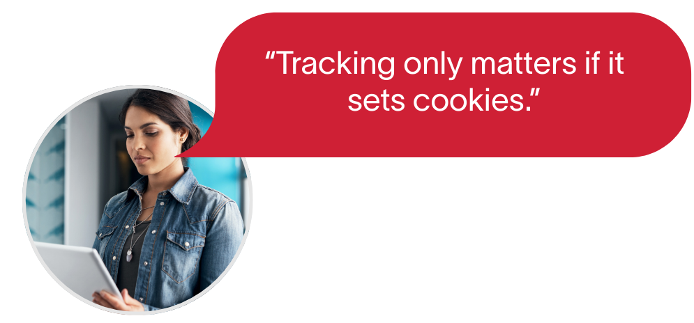 Illustration showing cookie-related consent mistakes like fonts or embedded videos firing before consent