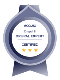 Acquia Drupal Expert Drupal 8 certification badge