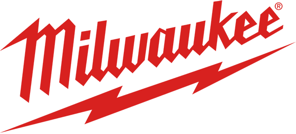 Milwaukee Logo in red.