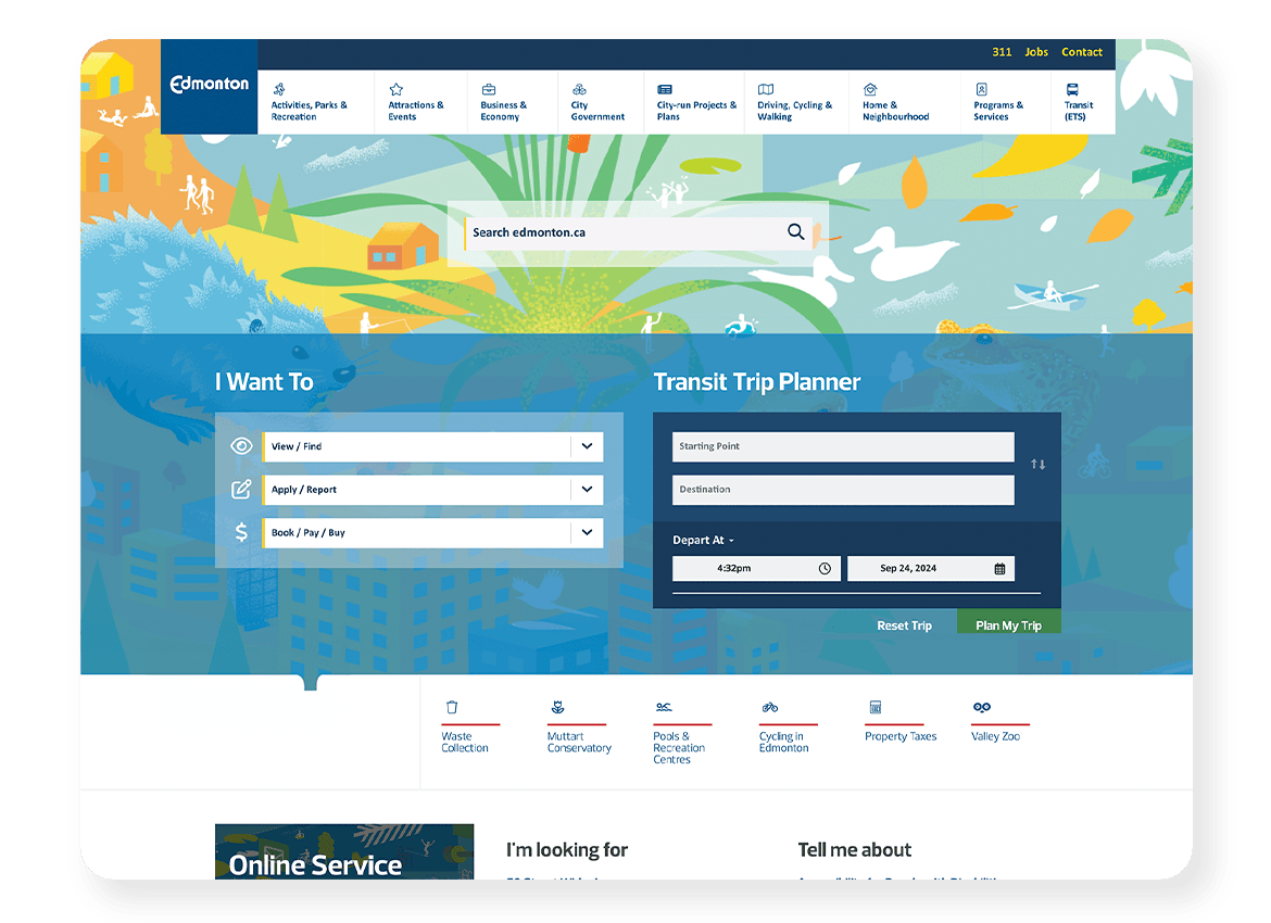 City of Edmonton Website Preview City of Edmonton Website Preview