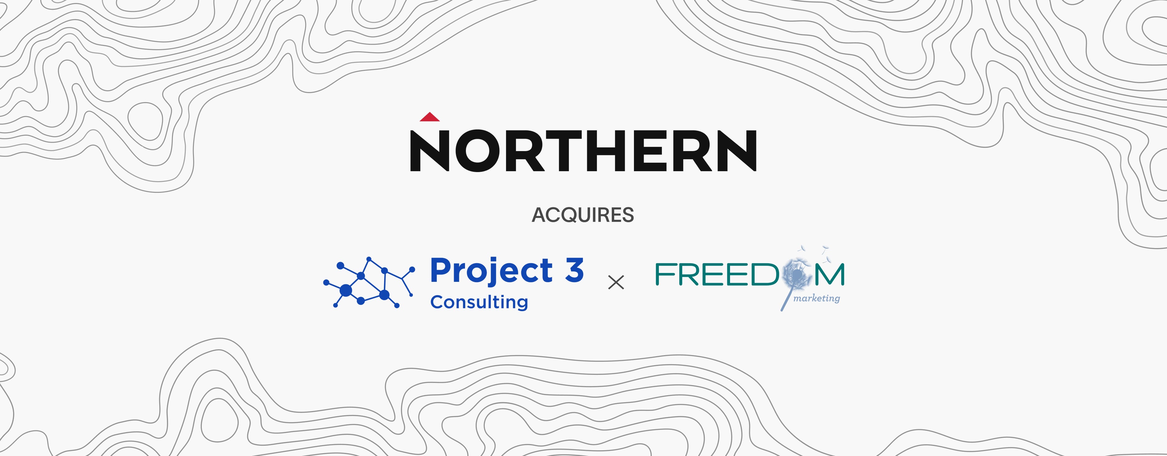 Graphic showing Northern's logo above Project 3 and Freedom Marketing