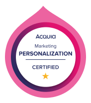 Acquia Personalization certification badge
