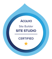 Acquia Site Studio Site Builder certification badge