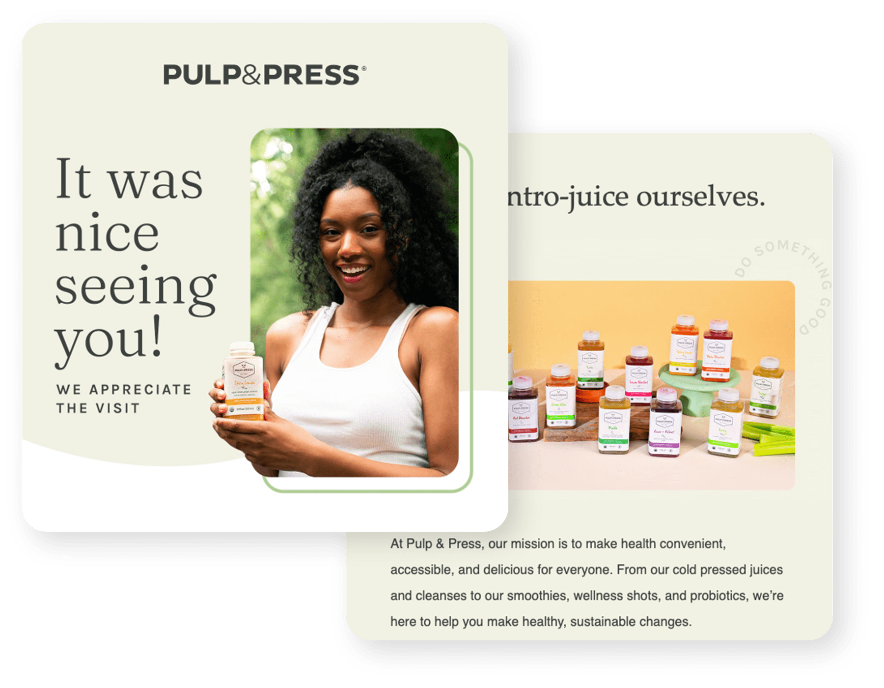 Pulp & Press browse abandon email renderings.
