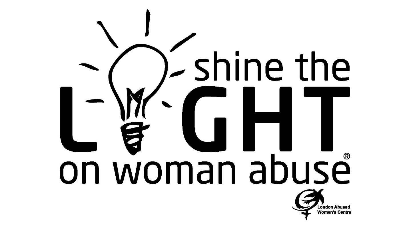 Shine the Light on Woman Abuse logo