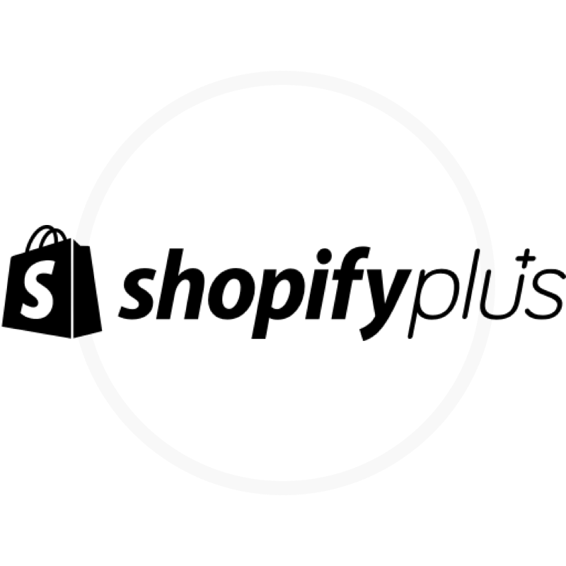 Shopify Plus Logo with circle background