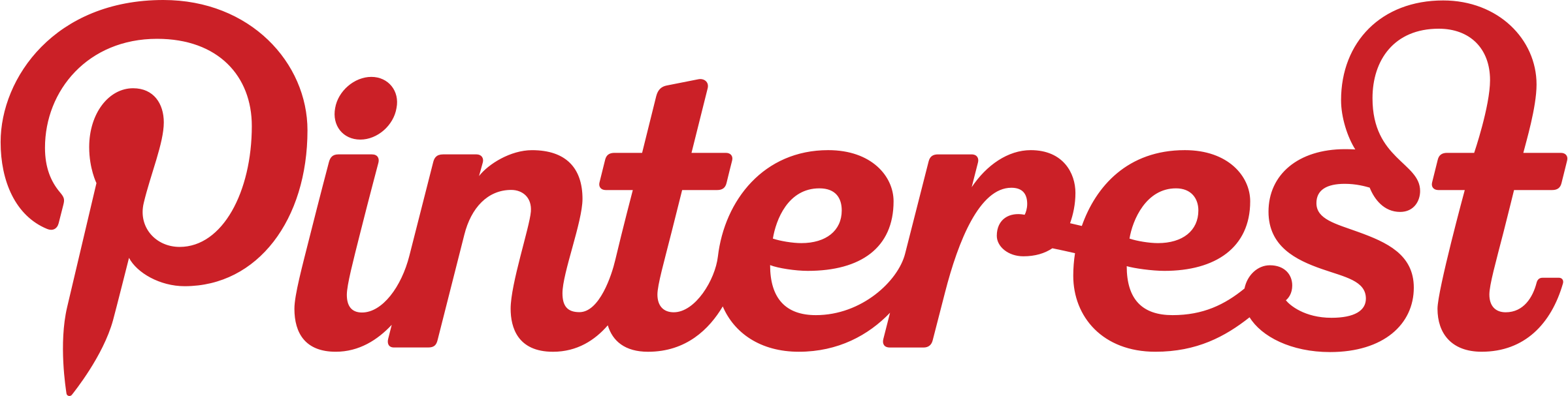 Pinterest logo.