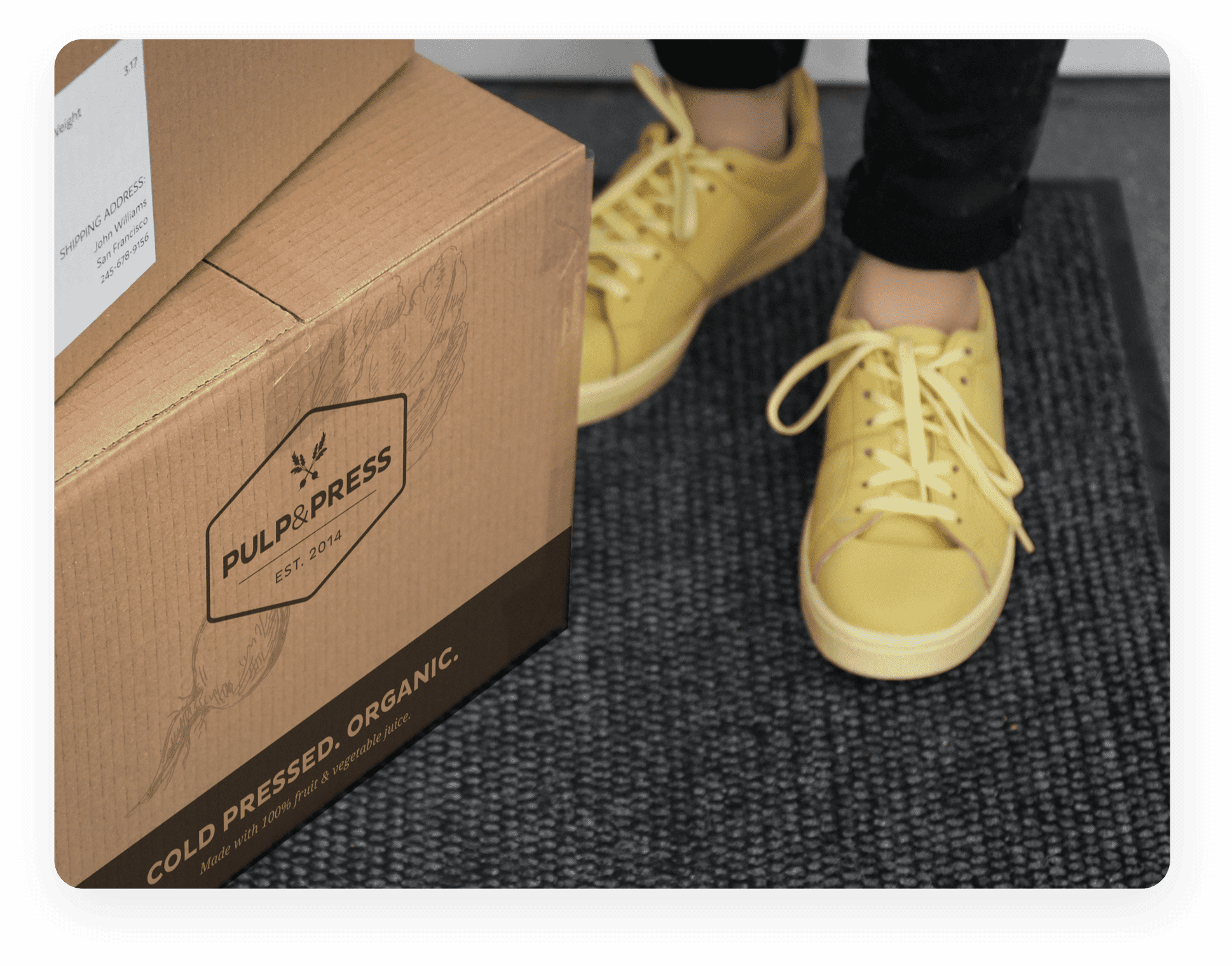 P&P CS feature image C delivery box on a customers doorstep