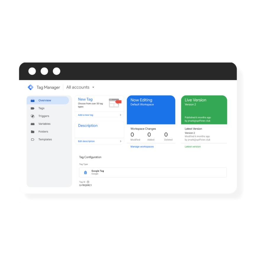 Google Tag Manager Overview Dashboard