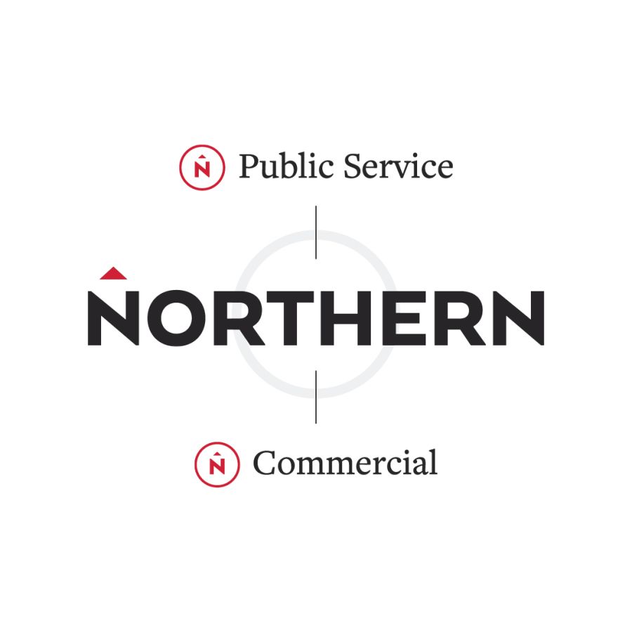 Northern visualized as offering services to Public Service and Commercial