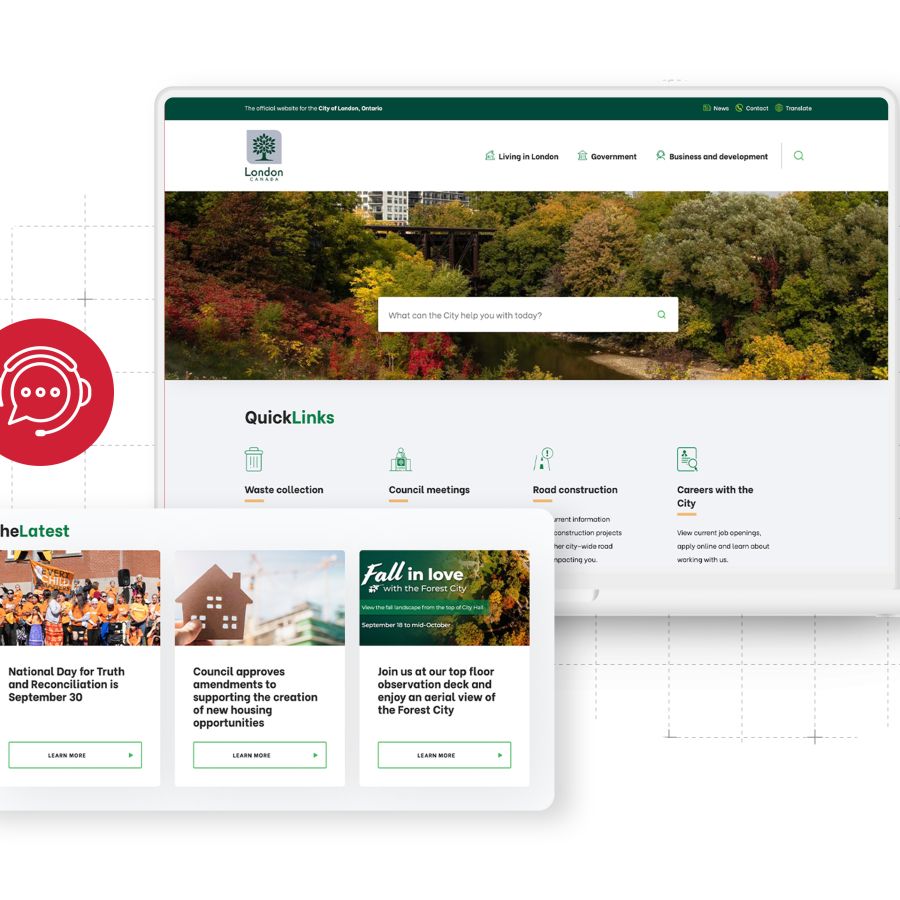 City of London website on a white laptop