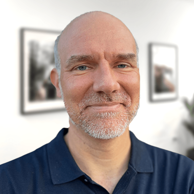 Photograph of Beau Brewer with a white background behind