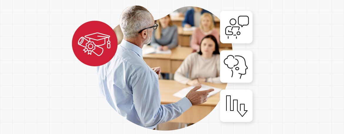 Professor teaching class