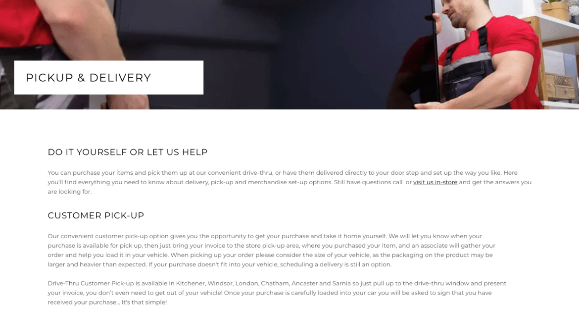 Tepperman's shipping choices.