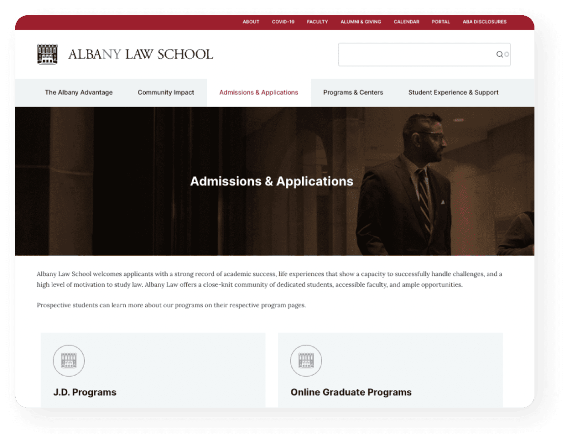 Albany Law School website