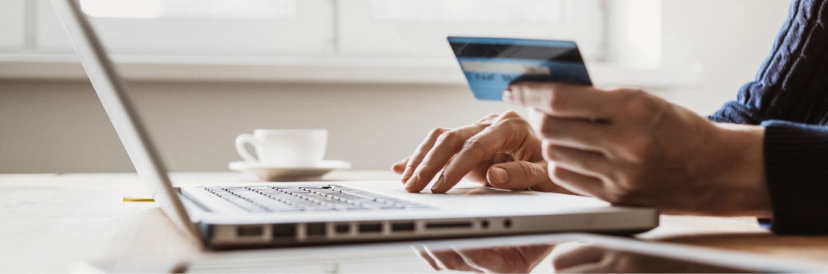 Person paying with credit card