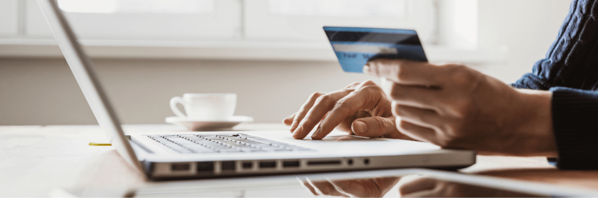 Person paying with credit card