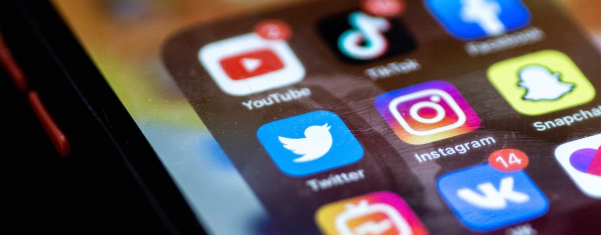 Social media app icons.