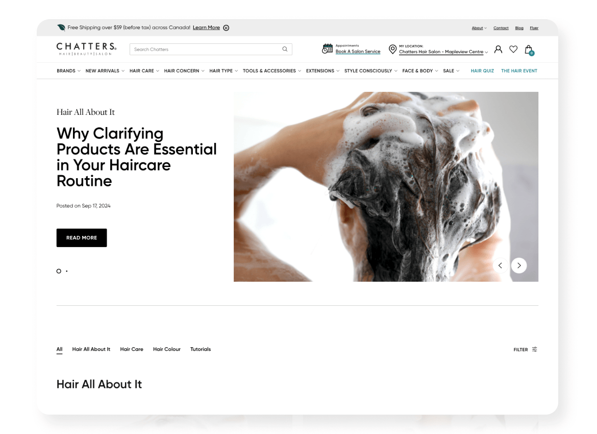 Chatters website articles page