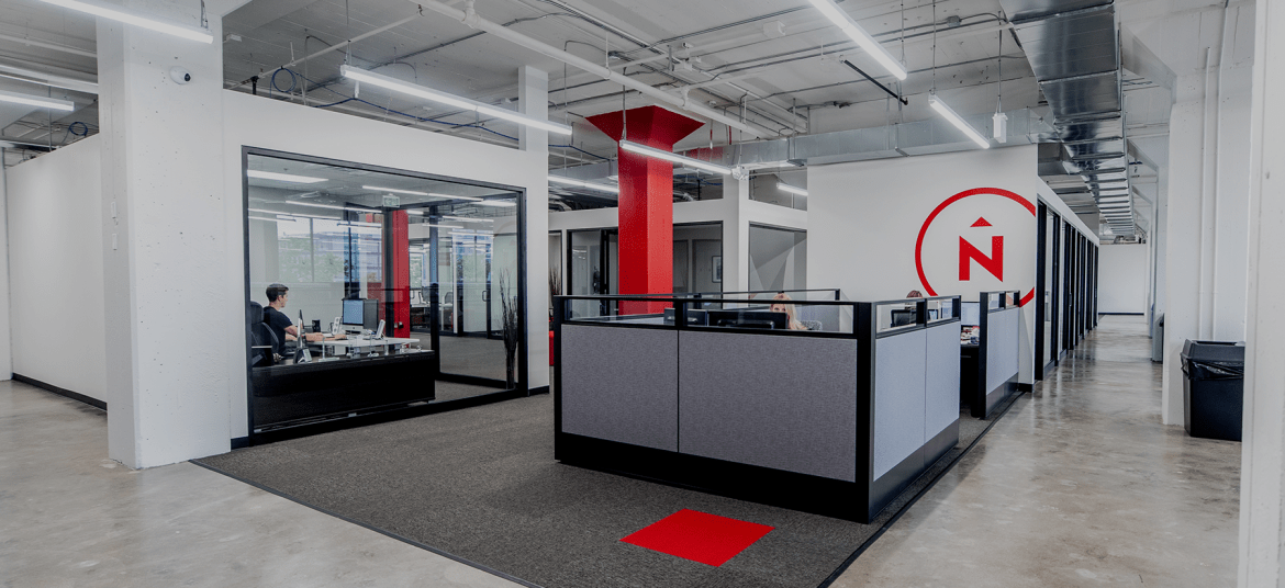 Northern office lobby with front desk
