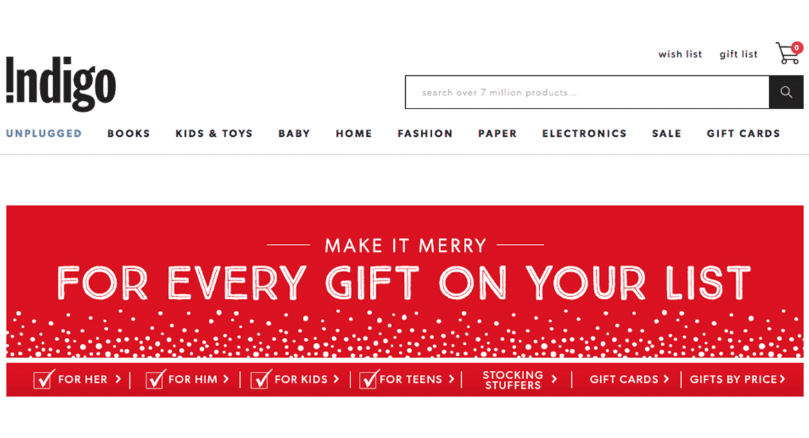 Indigo holiday marketing advertisement