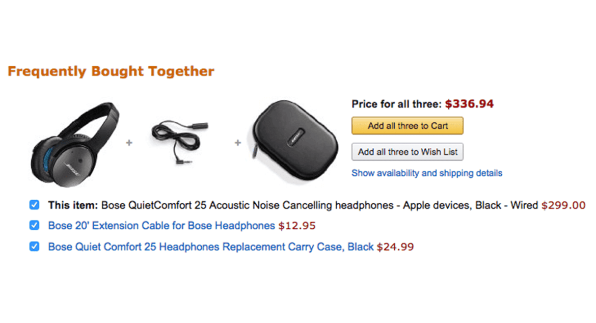 Frequently bought together example