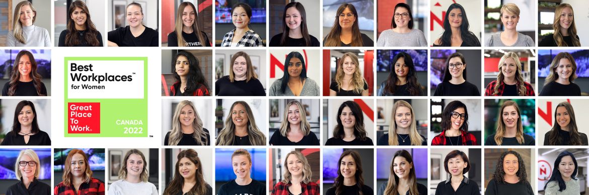 Best Workplaces for Women with collage of female Northerners