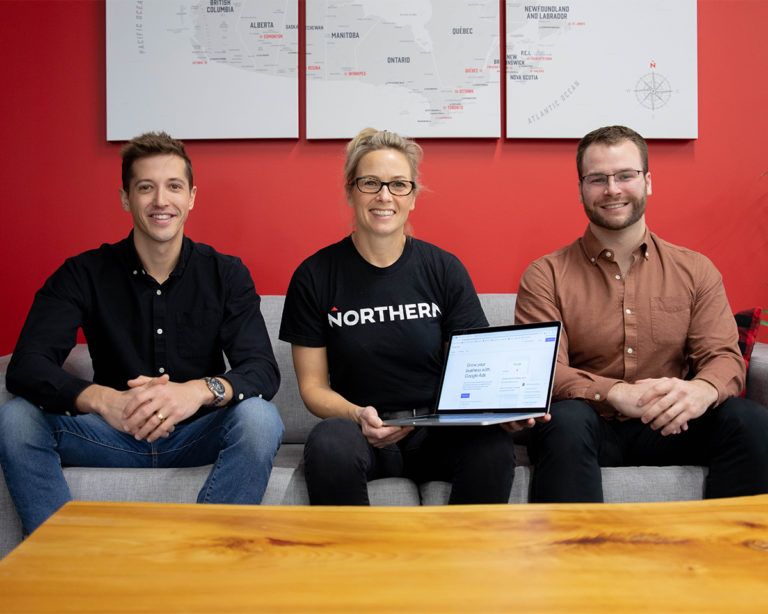 Northern and Fanshawe team members sitting