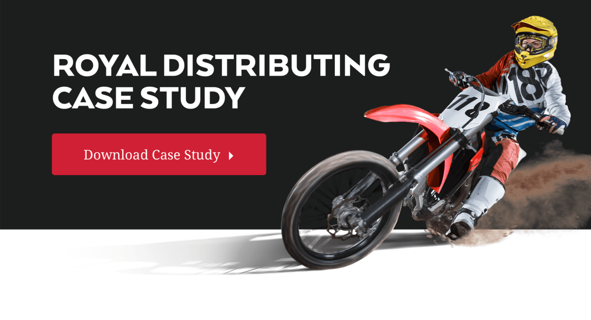 Royal Distributing case study with person riding dirtbike