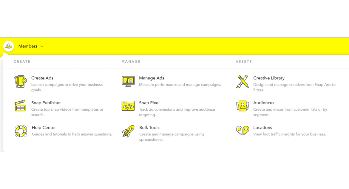 Snapchat tracking console