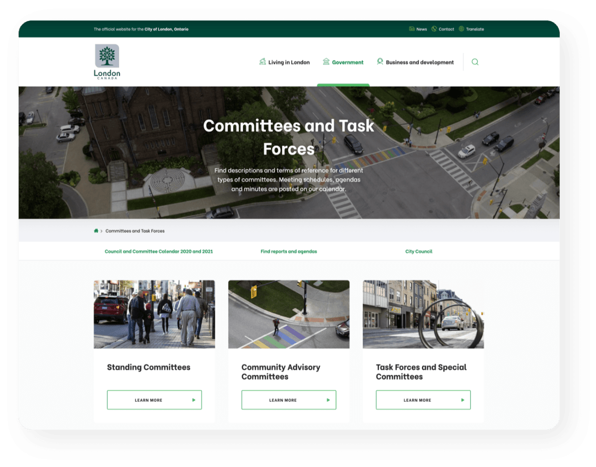 City of London website Committee and Task Force page