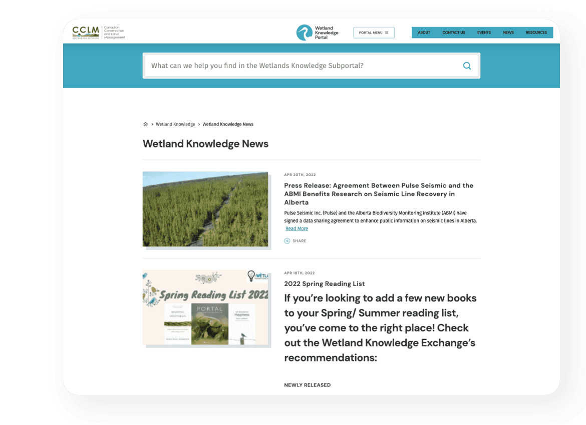 CCLM homepage preview.