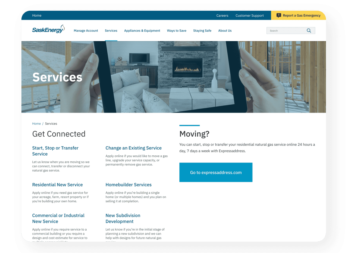 SaskEnergy website image.