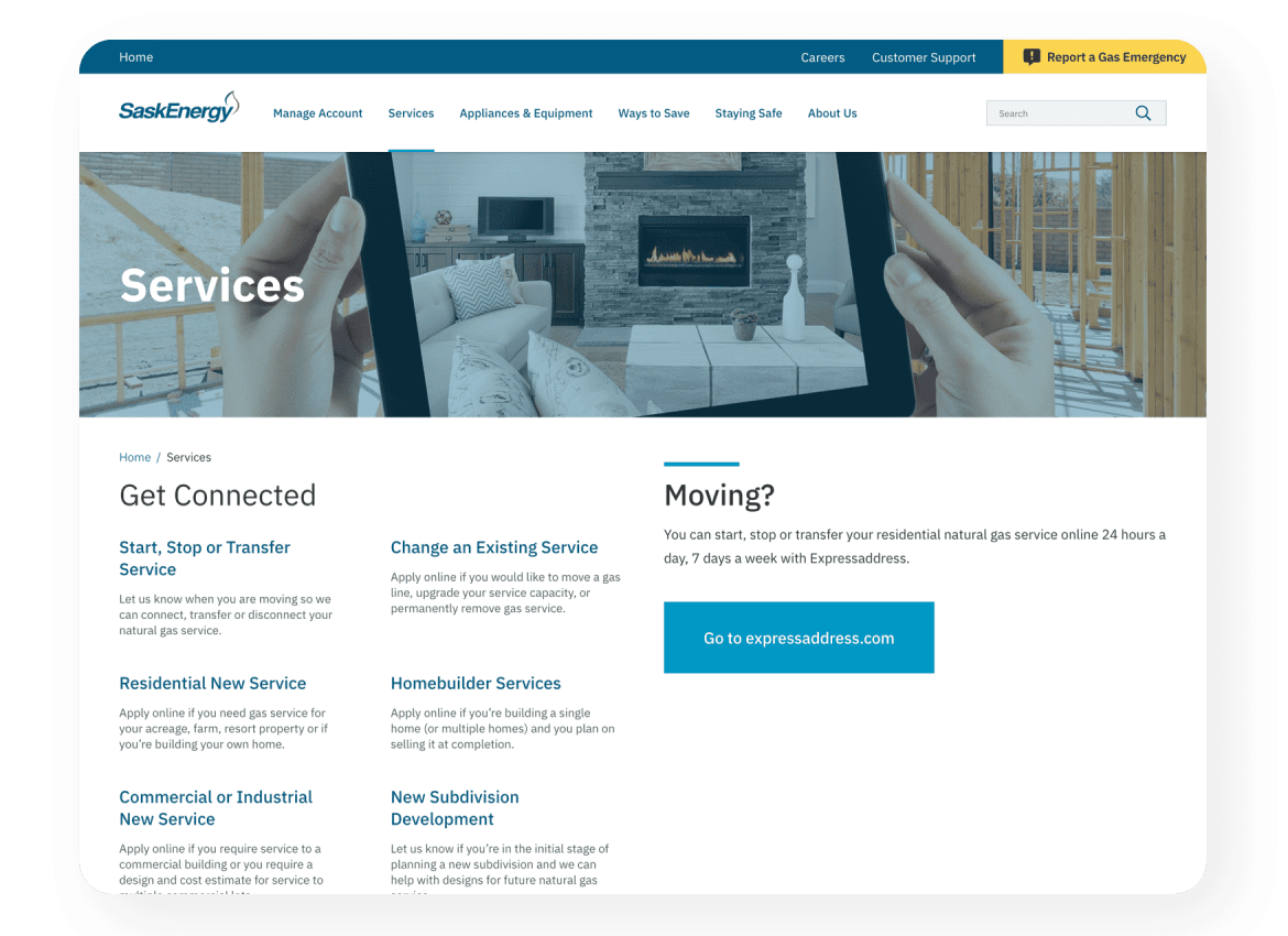 SaskEnergy website image.