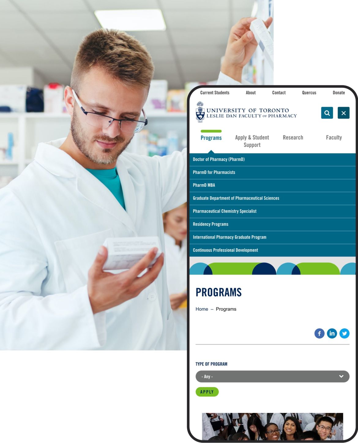 How we did it - image of pharmacist observing a medicine.