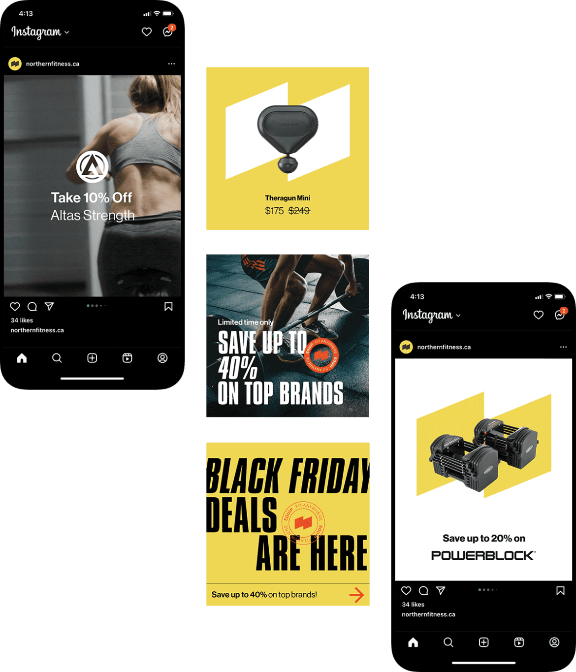 Digital ad design collage