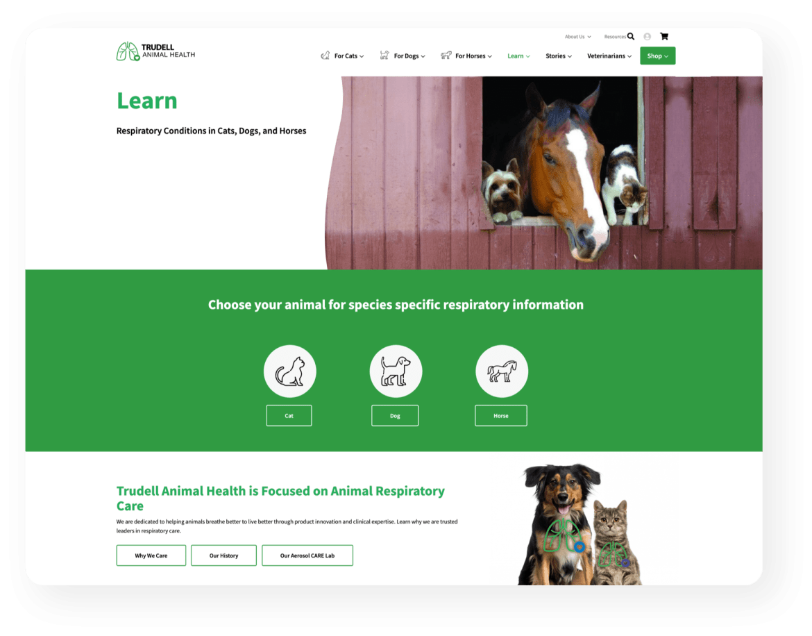 Trudell Animal Health website
