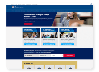 Wharton Executive Education site screenshot