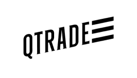 QTrade logo in Black and White