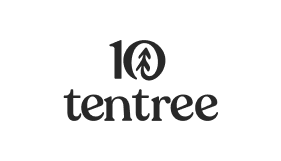 tentree logo in black and white