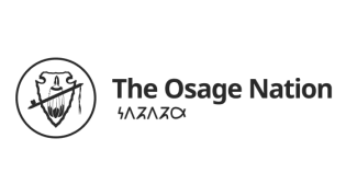 The Osage Nation Logo in black and white