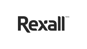 Rexall Logo in black and white