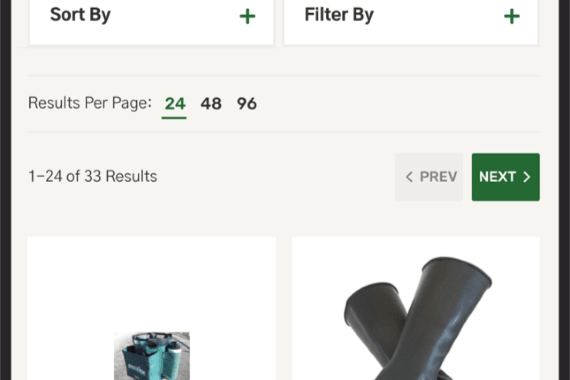 MK Rittenhouse product selection on mobile phone