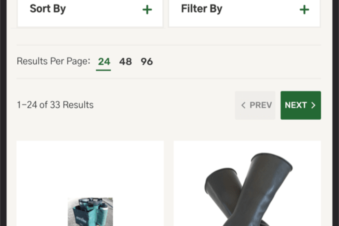 MK Rittenhouse product selection on mobile phone