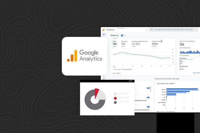 Google Analytics 4 dashboard.